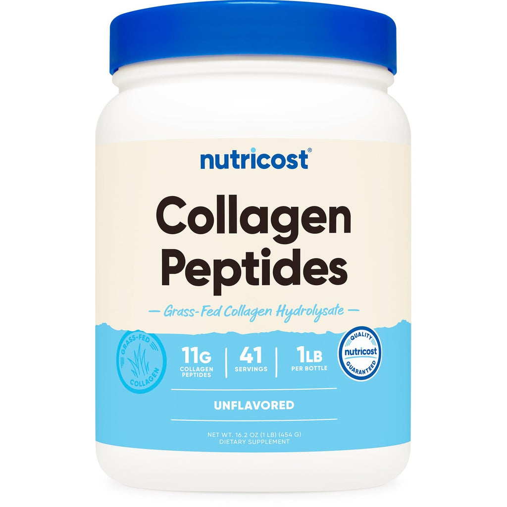 Nutricost Collagen Peptides Powder 4 oz (Unflavored) Type I & III Collagen | Grass-Fed, Gluten-Free & GMO-Free