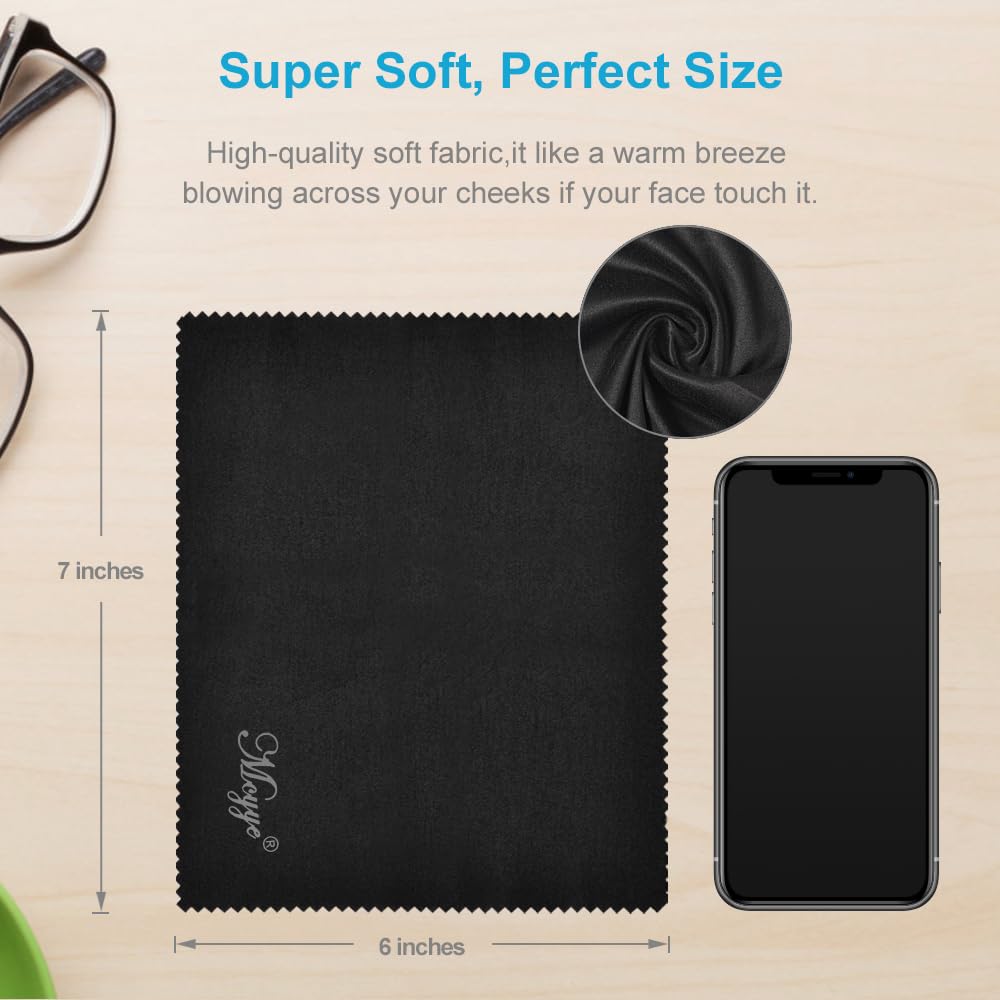 8 PCS Eyeglass Microfiber Cleaning Cloth for Glasses, 6 x7 in Cleaner