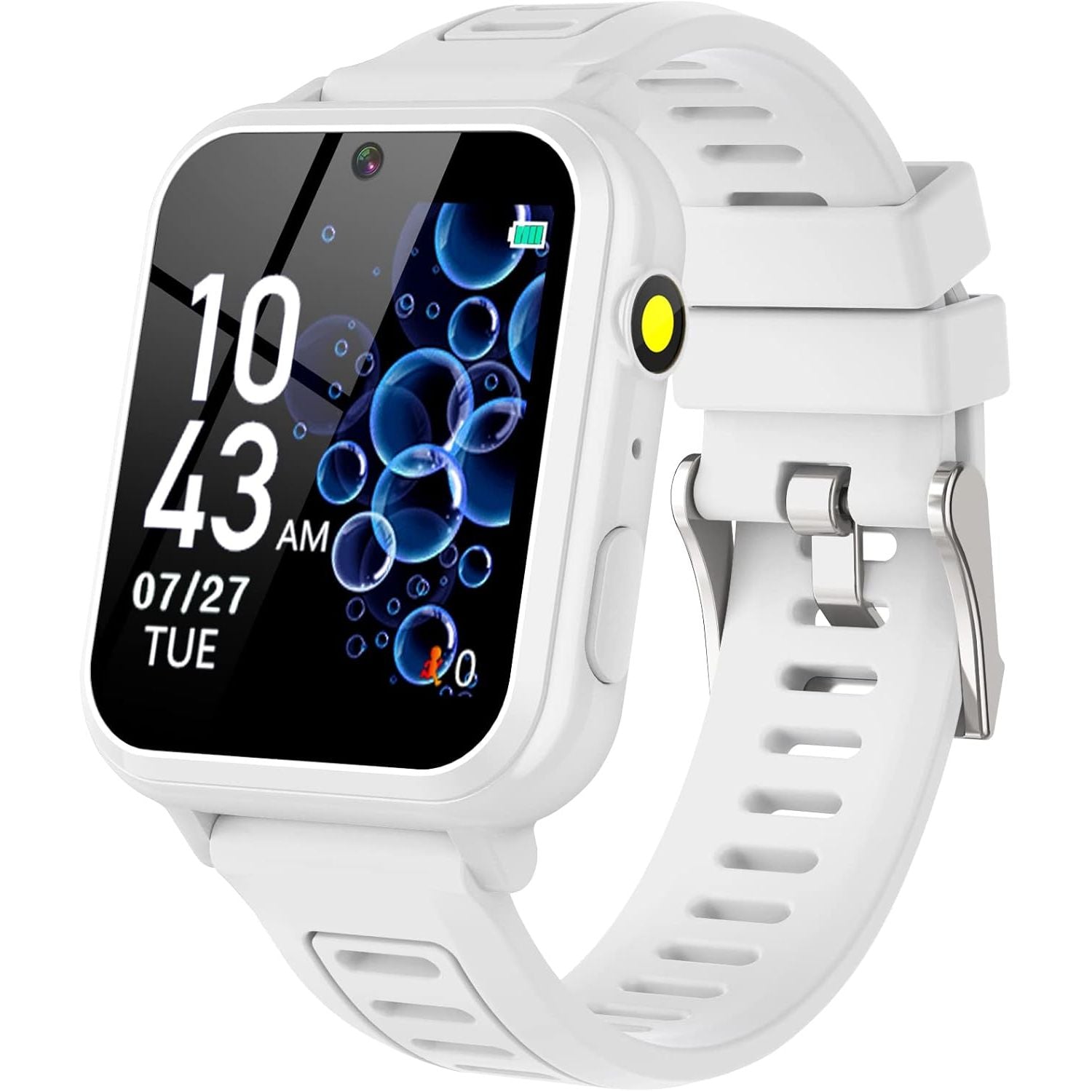 Buy now Phyulls Smart Watch for Kids, Smart Watch Toys with 39 Games Camera Video Recorder Music Alarm Calculator Calendar Flashlight Stopwatch Pedometer Gift Toys for 3-12 Years Old Boys and Girls (Black) white at indiglob india