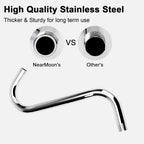 Buy now NearMoon S Shaped Shower Head Riser Arm, Shower Extender Arm with Flange, Standard 1/2" Connection- Bathroom Accessory, 10 Inch (1 Pack, Chrome) at indiglob india