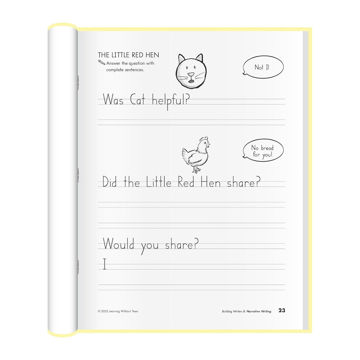 Learning Without Tears Building Writers B Workbook, Writing, 1st Grade+