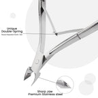 Cuticle Trimmer Cuticle Nippers,Professional Stainless Steel Cuticle Cutter Cuticle Clippers Cuticle Remover,Pedicure Manicure Tools for Fingernails and Toenails(Silver)
