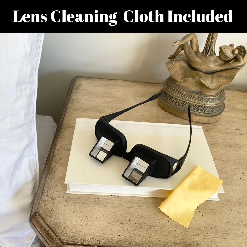 Buy now Evelots Laying Down Reading Glasses - Look Down Bed Readers - High Definition - Lazy Bed Prism Spectacles Horizontal Glasses - Read and Watch TV in Bed - Use Over Your Glasses at indiglob india