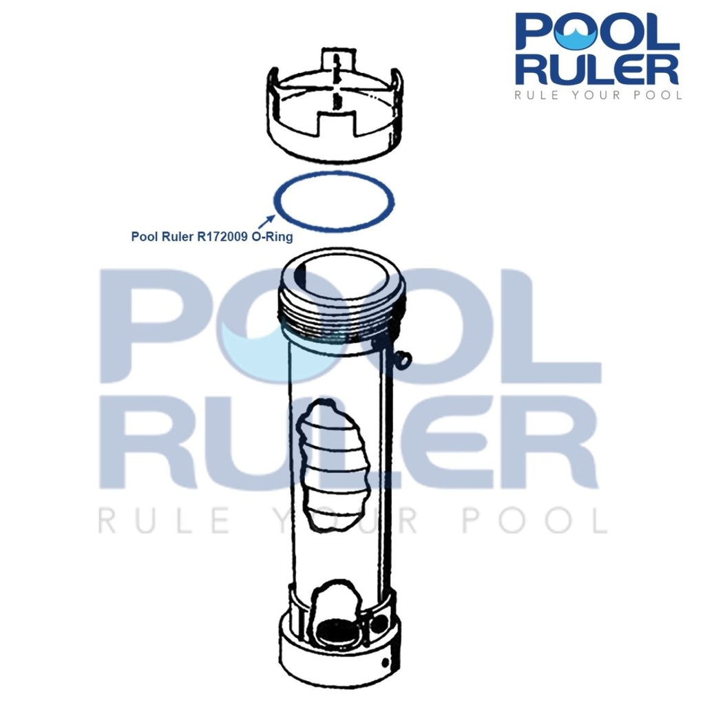 Pool Ruler R172009 Chlorine Resistant VITON O-Ring 2 Pack + Lubricant for Pentair Rainbow Chlorinator 300 & 320 Lid