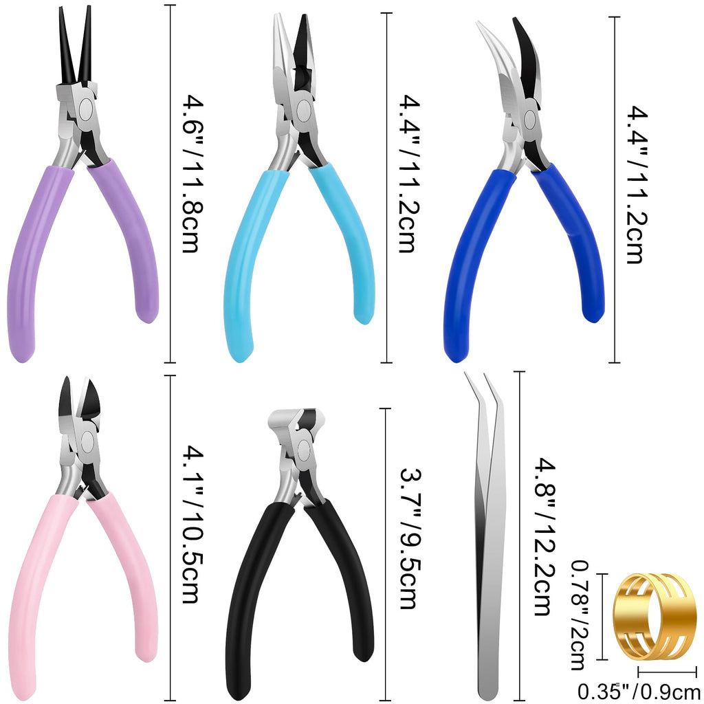 5 Pack Jewelry Pliers Tool Set, Wire Wrapping Tools for Jewelry Making
