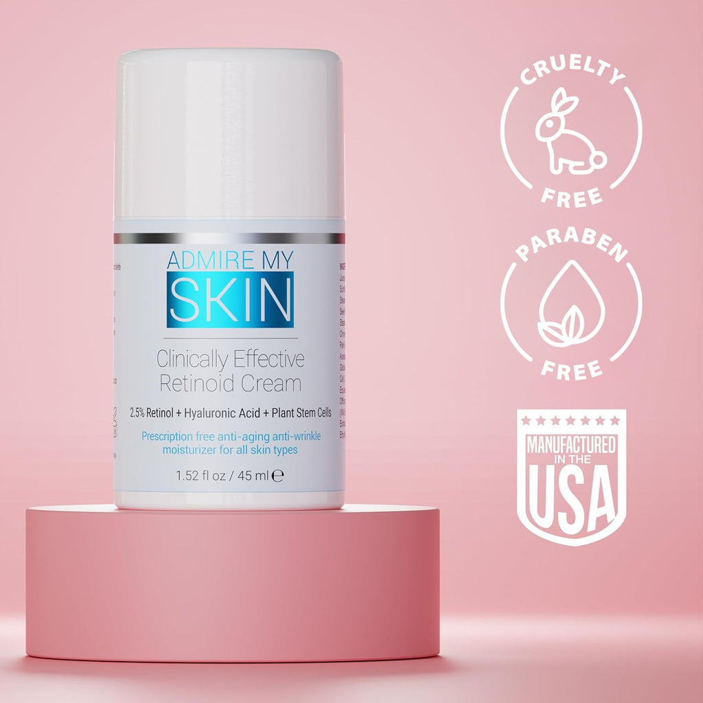 Buy now Admire My Skin Potent Retinoid Cream - Anti Aging Retinol Cream Moisturizer to Help Clear Acne Prone Skin, Eliminate Wrinkles and Provide You With That Healthy Youthful Glow at indiglob india