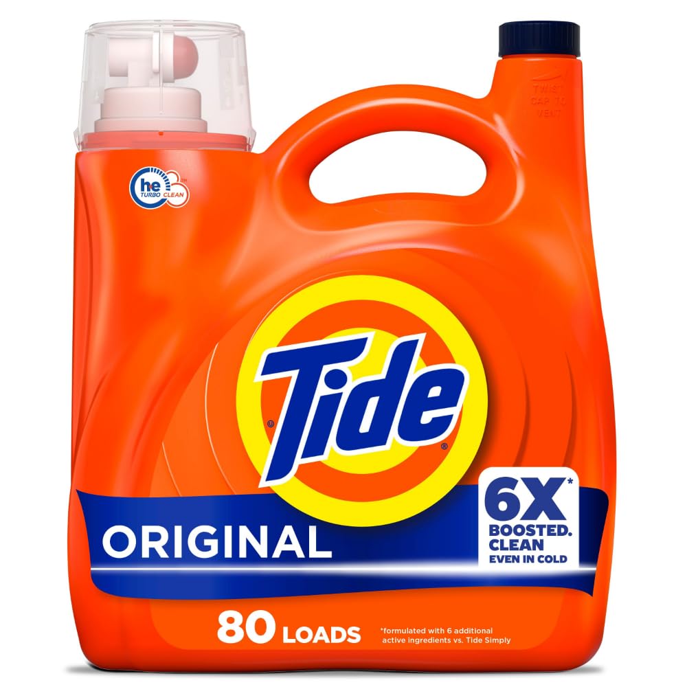 Buy now Tide Laundry Detergent Liquid, Original Scent, 80 Loads, 105 FL OZ, Works on 100% of Common Stains, Laundry Soap, Liquid Laundry Detergent at indiglob india
