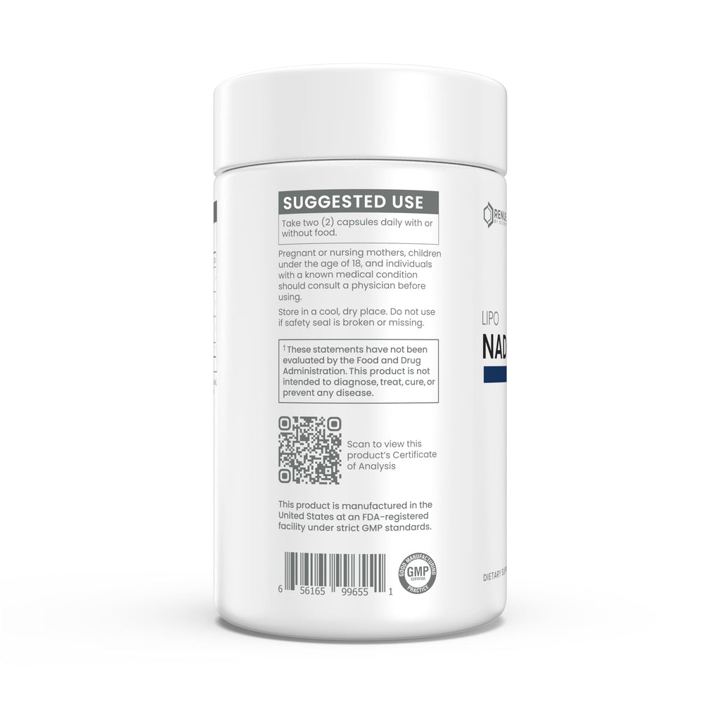 Renue By Science NAD+ Complete | 120 Liposomal NAD Supplement Capsules with NMN, NR & Trigonelline - 310mg NMN & 160mg NAD per Serving | Bioavailable Formula for Increased Absorption | Made in the USA