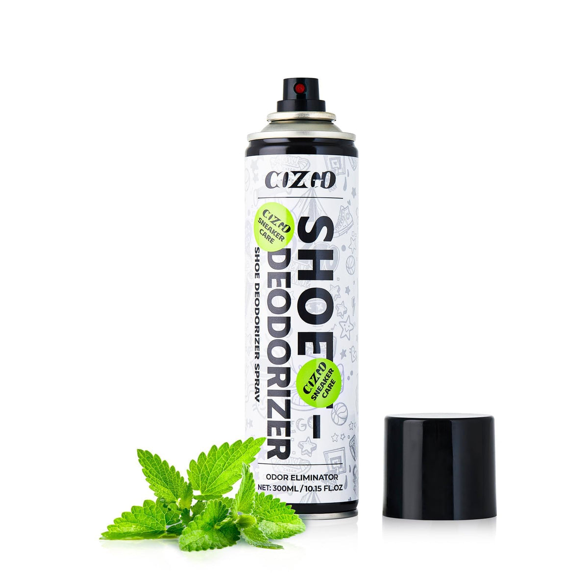 COZGO Shoe Deodorizer Spray, Shoe Refresher, Shoe Odor Smell Eliminator, 300ml (10oz) Long-Lasting Quick-Drying Formula Shoe Spray for Smelly Shoes, Sneakers, Gym Bag, Work Boots