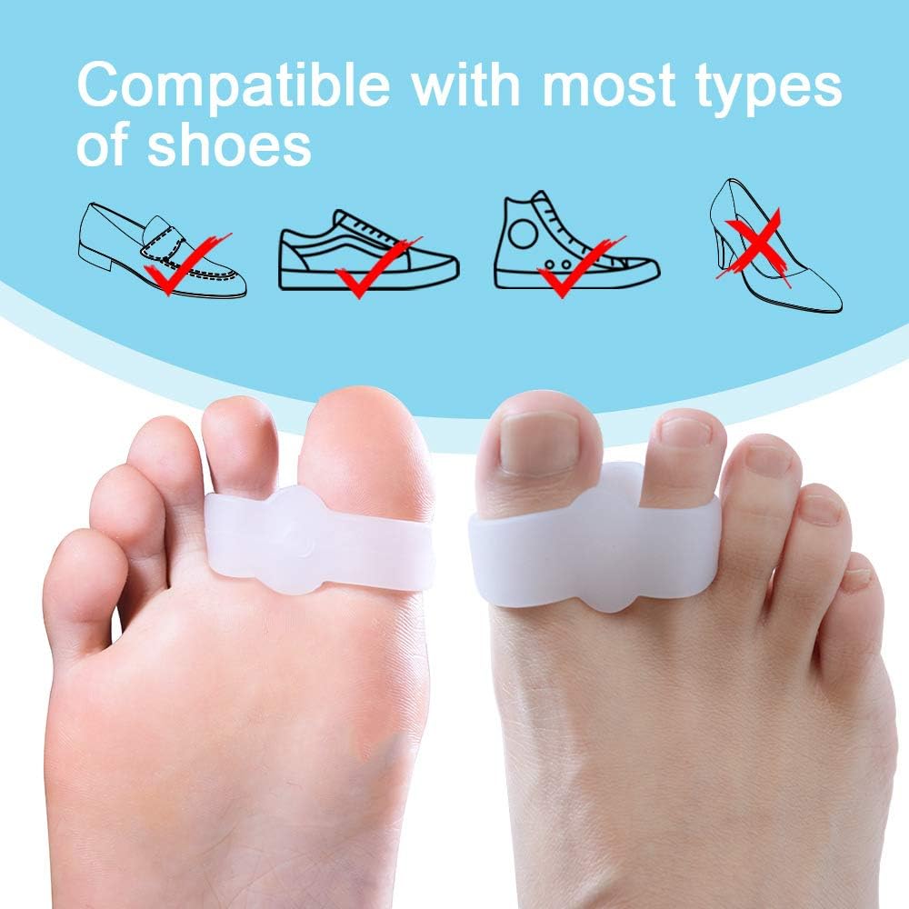 Buy now Welnove Pack of 12 Bunion Corrector, Toe Separators with 2 Loops, Big Toe Spacer Suitable for Bunion and Overlap Toe (White) at indiglob india