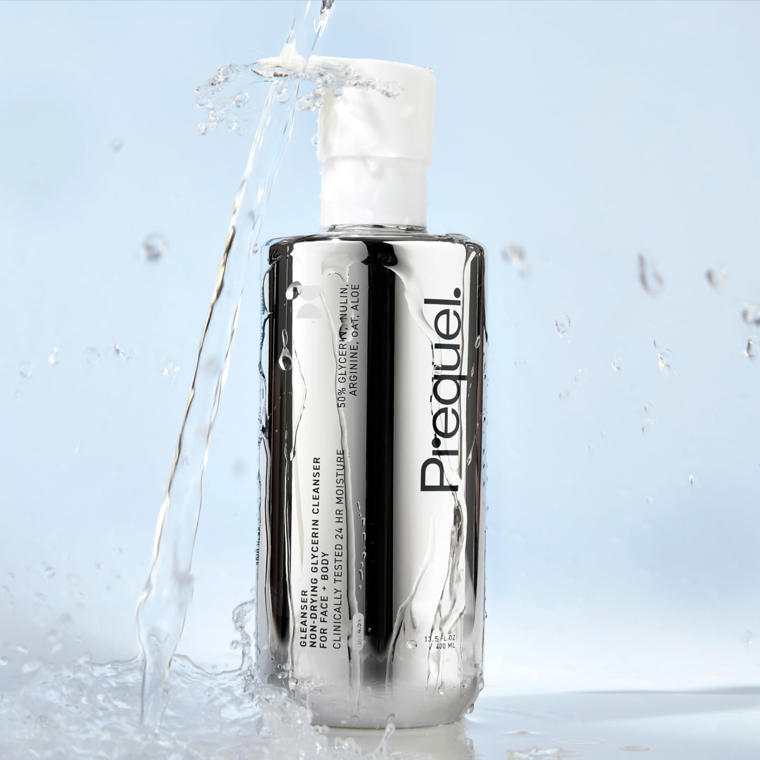 Prequel Skin Gleanser Face Wash, Moisturizing Glycerin Cleanser, Dry Skin | Daily Face Cleanser With Glycerin, Hydrating Formula, Sensitive Dry Skin, Unscented Skincare Face Wash Pump Bottles - 2 Pack