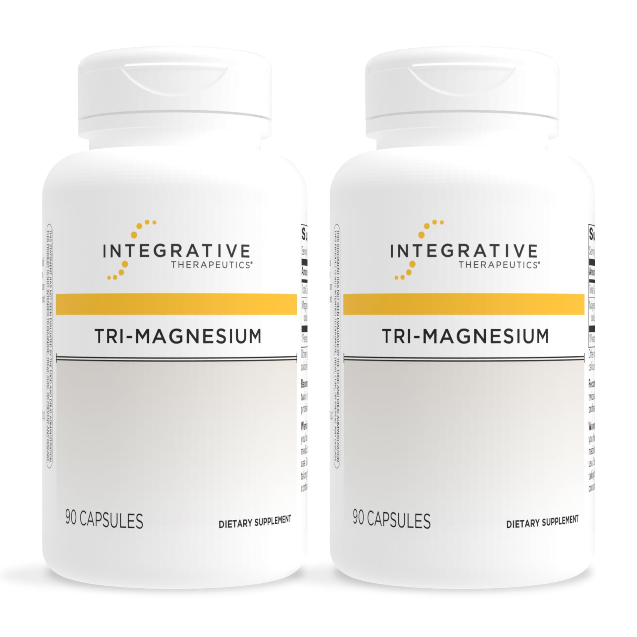 Integrative Therapeutics Tri-Magnesium - Supports Cellular Energy & Energy Metabolism* - Magnesium Supplement for Heart & Nerve Health Support* - Third-Party Tested - 90 Capsules (90 Servings)