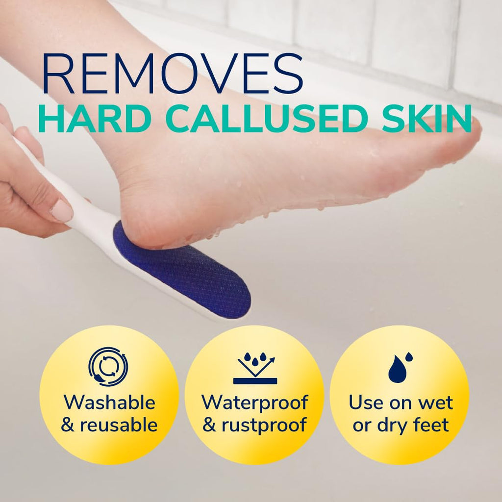 Dr. Scholl's Hard Skin Remover Nano Glass Foot File - Foot Callus Remover, Durable Foot Scrubber, Dead Skin Remover, Hygienic Pedicure Tool, Long Lasting Foot Buffer, Soft Smooth Feet