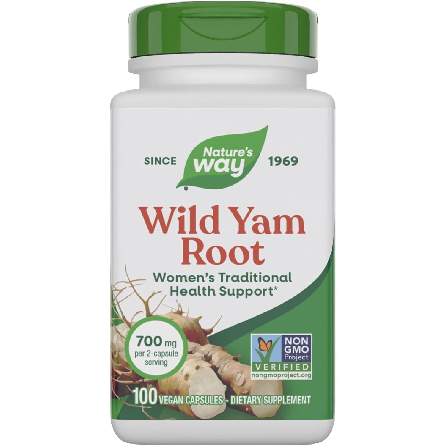 Buy now Nature's Way Wild Yam Root Capsules, Women's Traditional Health Support*, 700 mg per 2-Capsule Serving, Non-GMO Project Verified, 100 Vegan Capsules (Packaging May Vary) Default at indiglob india