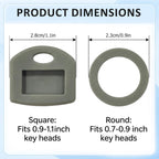 Silicone Key Cover 50PCS with Labels Key Caps and Key Tags for Identifying House Keys Head Protectors for Home Office