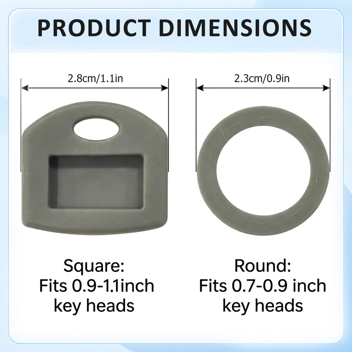 Silicone Key Cover 50PCS with Labels Key Caps and Key Tags for Identifying House Keys Head Protectors for Home Office