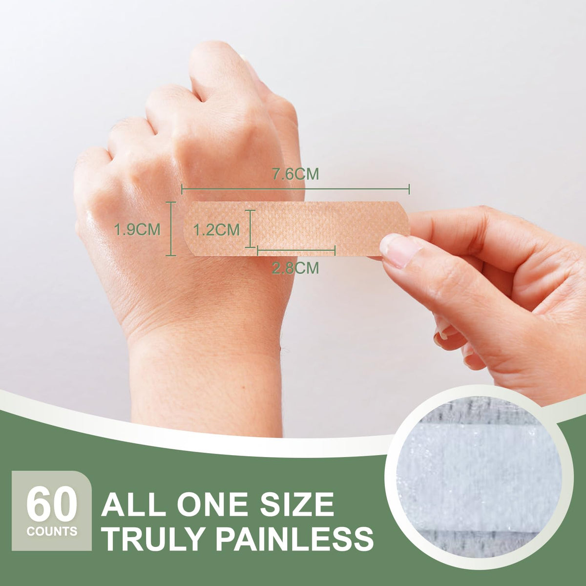 Hysimedy Silicone Bandages for Sensitive Skin 0.75x3 Inch Painless Removal