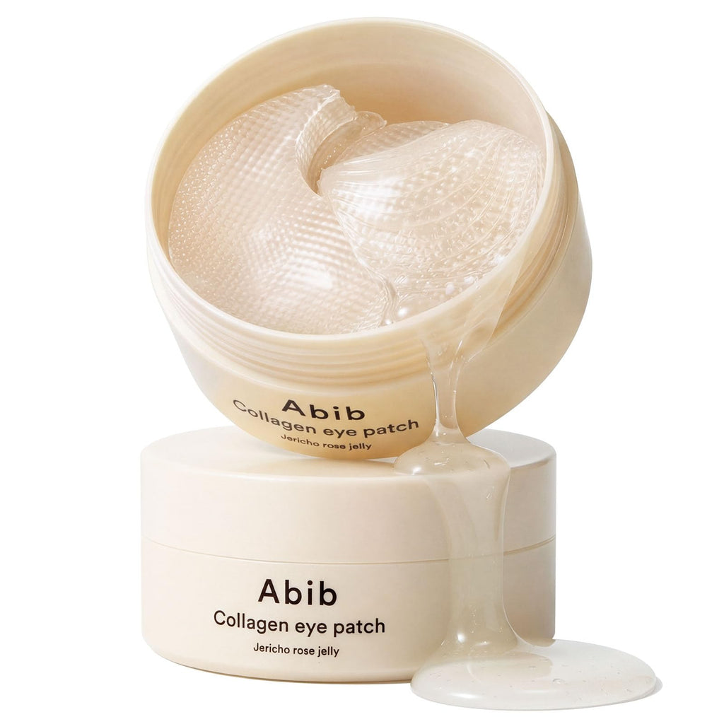 Abib Vegan Collagen Eye Patches for Wrinkles & Fine Line with Jericho Rose Jelly & Peptides, 60 Count, Korean Skin Care
