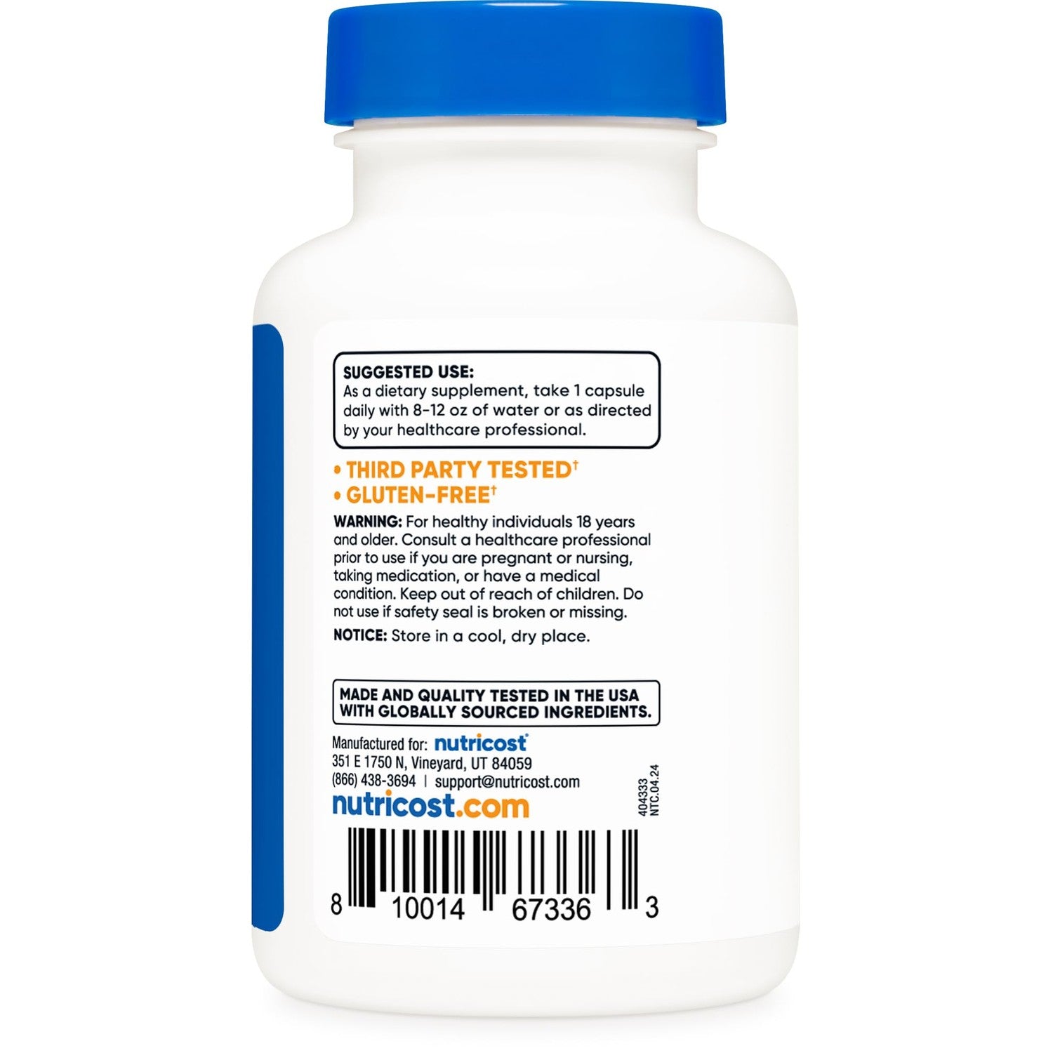 Nutricost Lithium Orotate 5mg, 120 Capsules, Veggie Caps, Gluten Free | GMO-Free