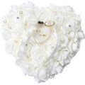 Buy now HONEYGIFTS Wedding Ring Pillow, Irovy Ring Bearer Holder Pillows Heart Shape Rose Lace Cushion for Wedding Party Anniversary Ceromony Default at indiglob india