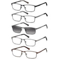 Buy now EYECEDAR 5-Pack Reading Glasses For Men Spring Hinges Readers for Men 1.00 5 Colors Mixed 1.0 x at indiglob india