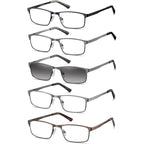 Buy now EYECEDAR 5-Pack Reading Glasses For Men Spring Hinges Readers for Men 1.00 5 Colors Mixed 1.0 x at indiglob india