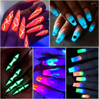 Glow in The Dark Pigment Powder,12 Colors Luminous Iridescent Acrylic Nail