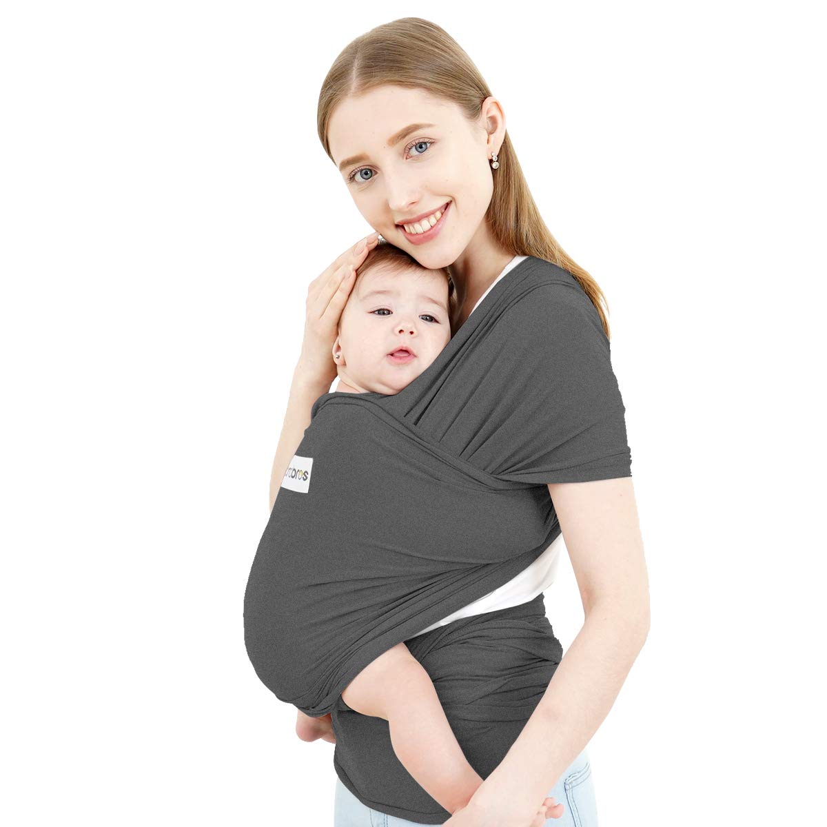 Buy now Acrabros Baby Wrap Carrier,Hands Free Baby Carrier Sling,Lightweight,Breathable,Softness,Perfect for Newborn Infants and Babies Shower Gift,Black Heather Grey at indiglob india