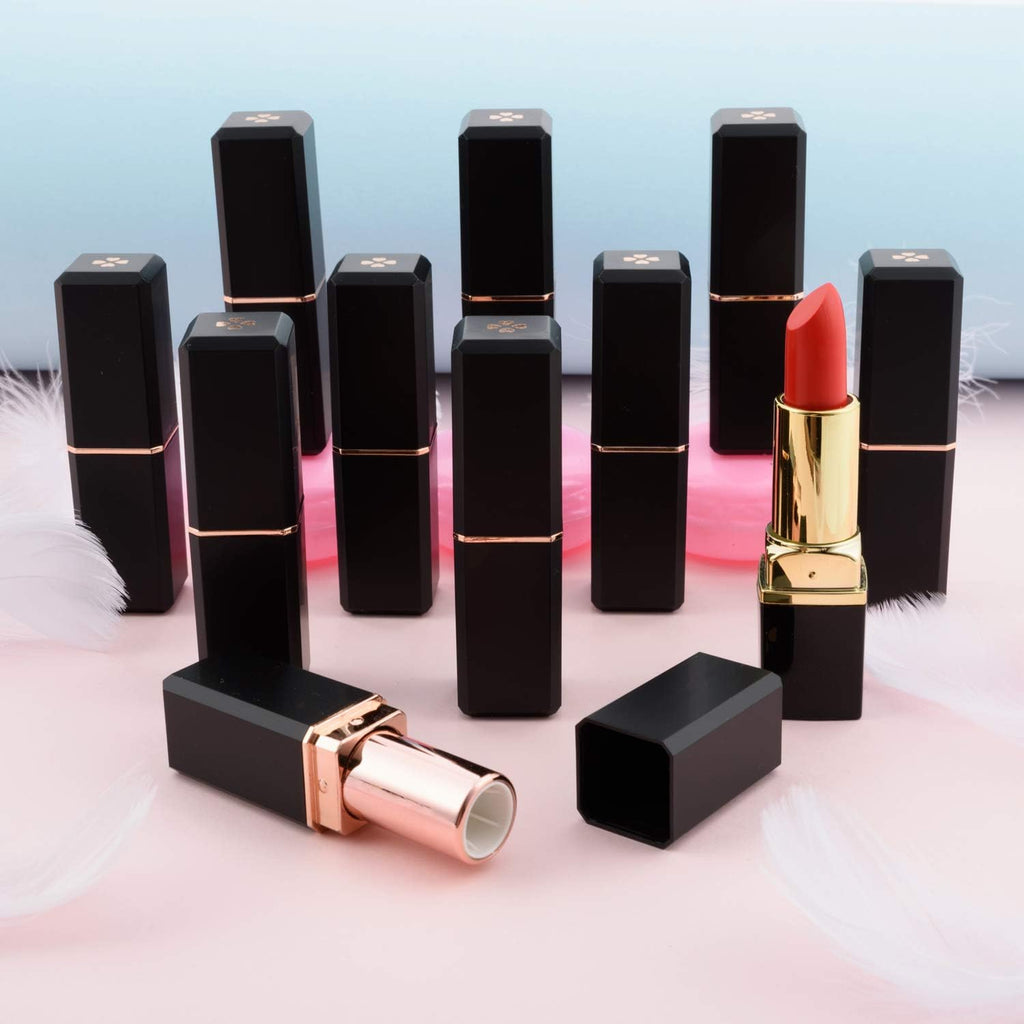 Buy now Allwon 10Pcs Black Empty Lipstick Tubes DIY Lip Balm Container (Square Tube) at indiglob india