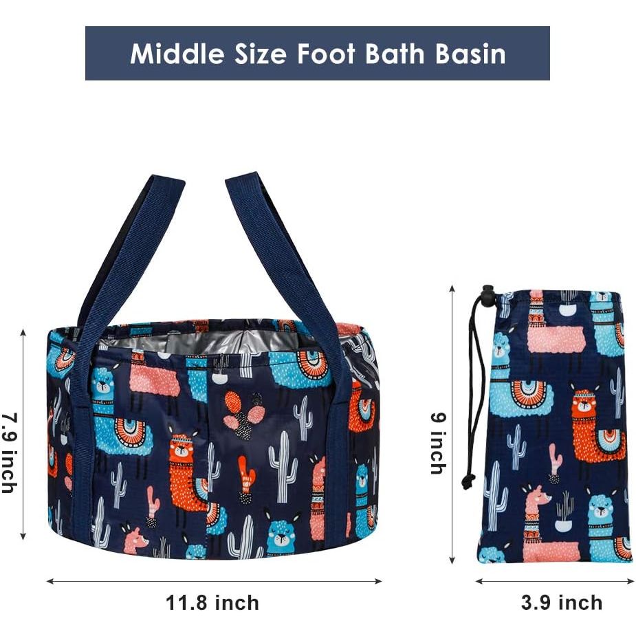Buy now Collapsible Foot Bath Basin for Soaking Feet, Portable Foot Bath Tub Bag with Handles, for Adults and Kids, Pedicure Foot Spa Bucket for Outdoor Washing Camping Travel at indiglob india