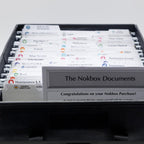 Nokbox Fireproof & Water-Resistant Document Organizer Box — 15 Color-Coded Hanging Folders, 67 Labeled Sub-Folders & Instructions for Estate Planning, Emergency Preparedness & Family Record-Keeping