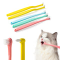 E.M&S.T by Emmeliestella Small Dog & Cat Toothbrush Micro Head, Cat Dental Care, Pets Toothbrush, Oral Hygiene, Easy to Handle, Deep Clean, Soft Bristles, Multi-Angle, Round&Pointed Toothbrush, 5 PCS