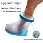 Tideshake Non‑Slip Waterproof Foot Cast Cover for Showering, Reusable Adult Foot Cast Protector, Cast Covers for Shower Foot & Ankle, Watertight Cast Bag for Surgery, Burns, Wounds & After Surgery Recovery