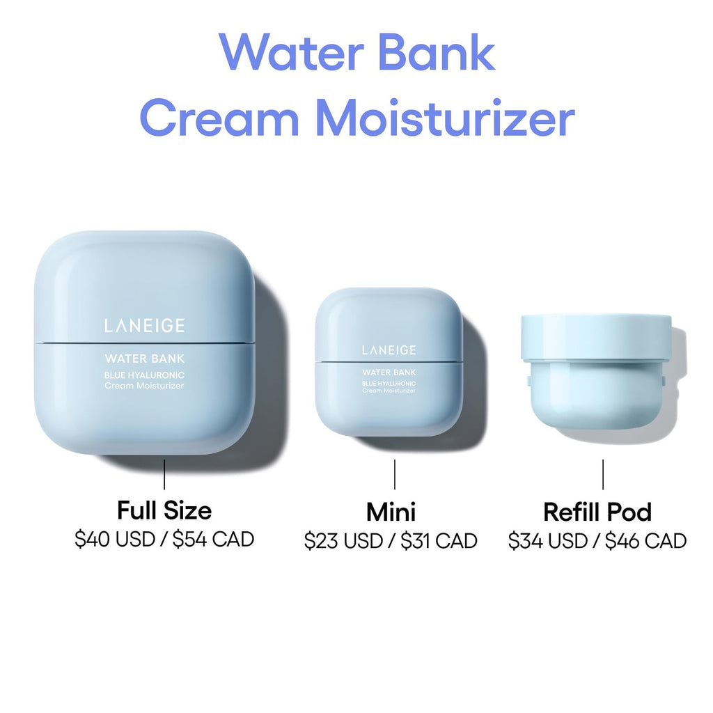 Buy now LANEIGE Water Bank Blue Hyaluronic Cream Moisturizer: Hydrating Korean Face Cream with Squalane & Ceramide for Skin Barrier Support, Dermatologist-Tested at indiglob india