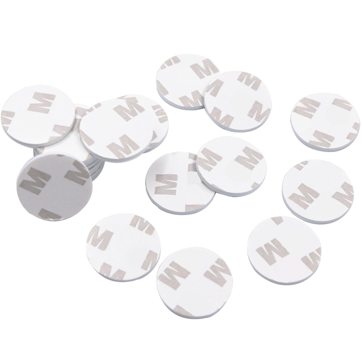 Double Sided Adhesive Pads,Round Sticky Pads Heavy Duty,Strong Mounting Tape,Pre-Cut Foam Pads, Waterproof for Walls Picture, Car, Home, Office (2 x 25mm)