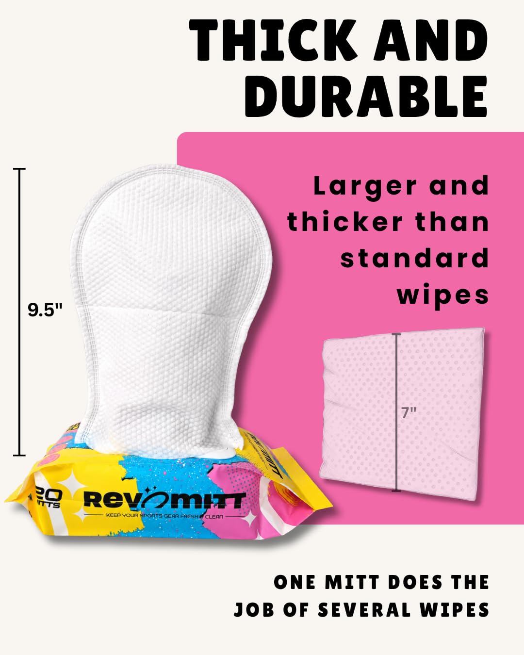 Sports Gear Cleaning & Deodorizing Mitts - 20 Count