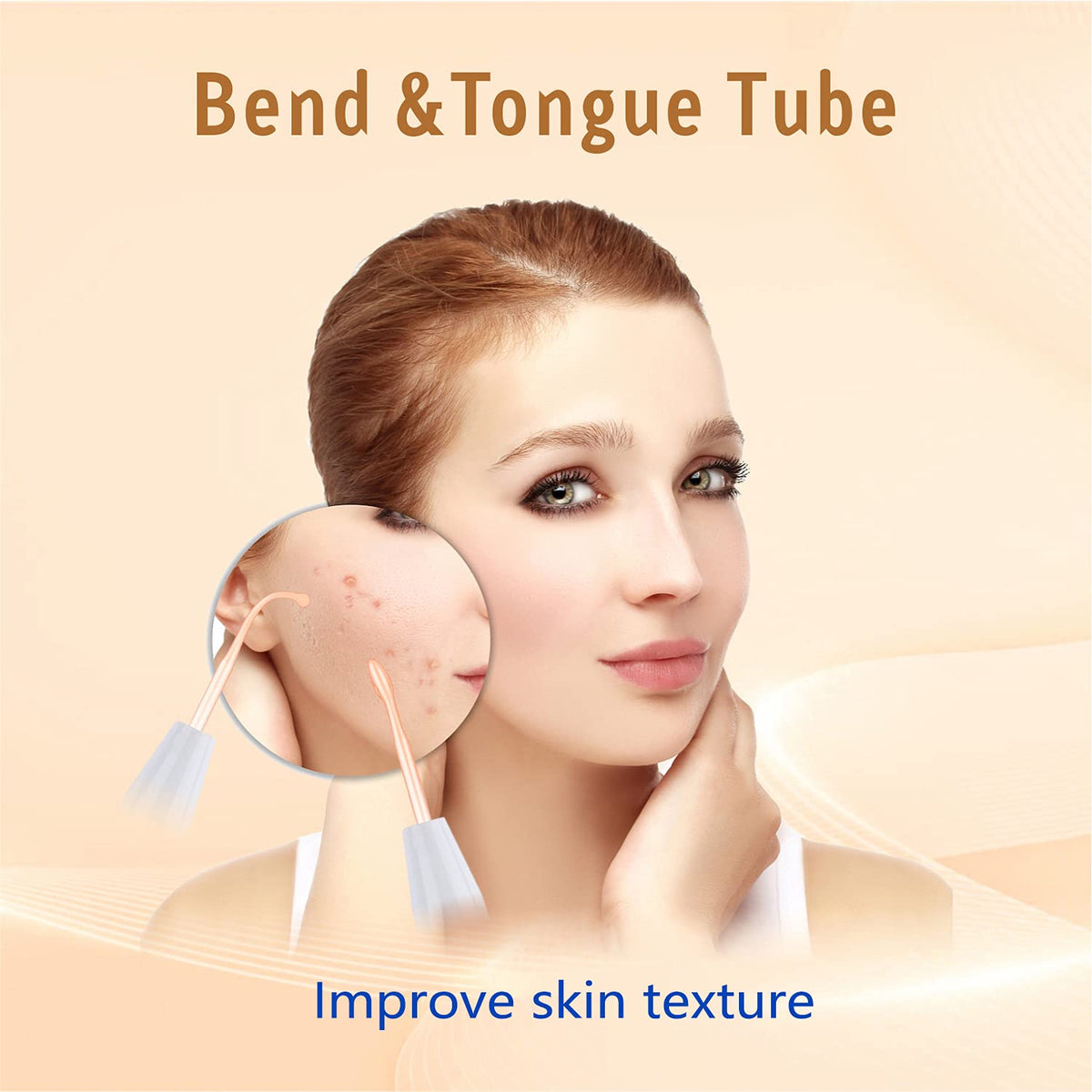 Quiet&Far High Frequency Facial Machine Skin Care Tool for Wrinkles Reducing Skin Tightening High Frequency Facial Wand with 4 Tubes