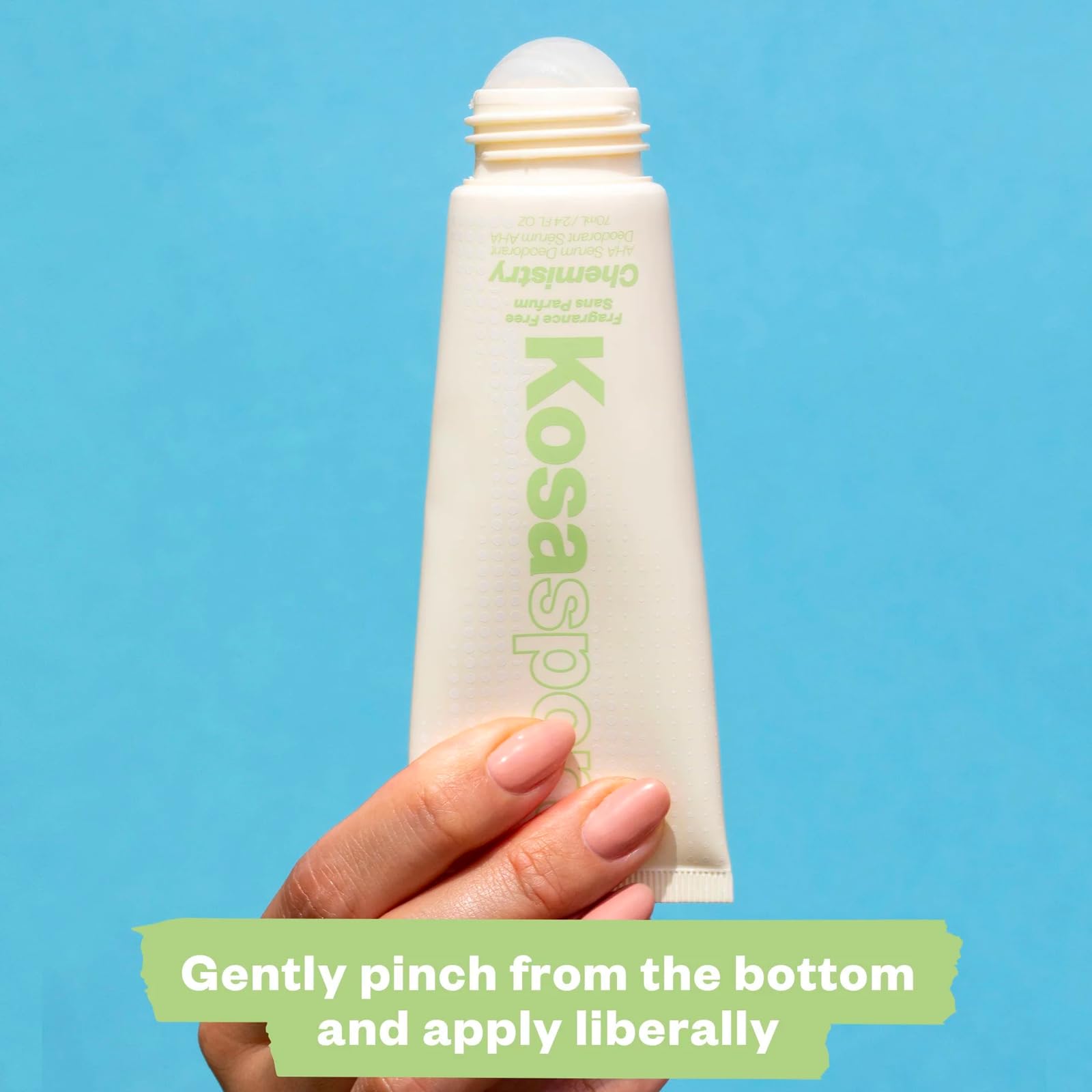Buy now Kosas Chemistry Deodorant - Aluminium and Baking Soda Free + BO-Fighting AHA Serum that Exfoliates, Softens, and Nourishes the Skin, (Fragrance Free) at indiglob india
