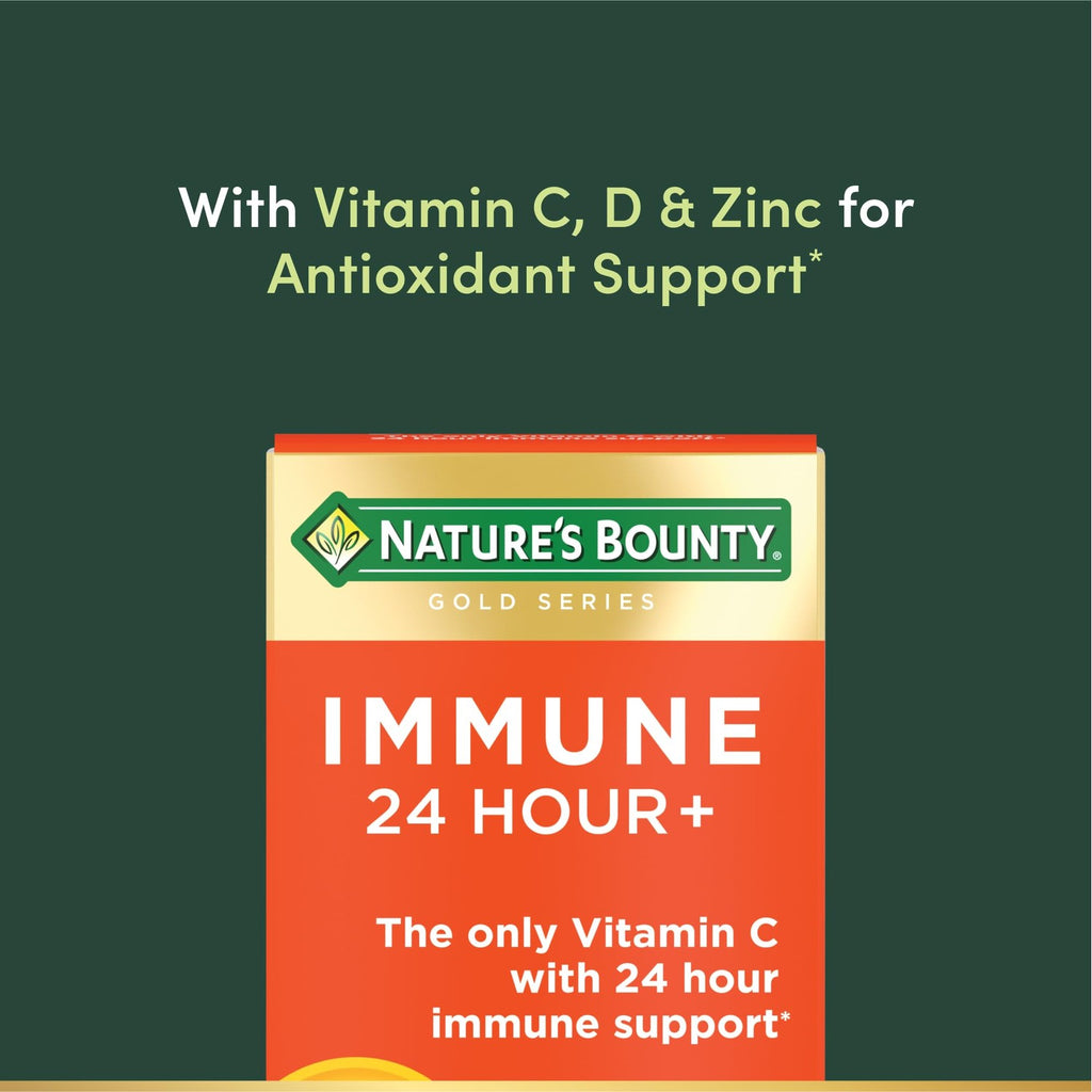 Nature's Bounty Immune 24 Hour +, 2 Softgels per Day, 50 Count