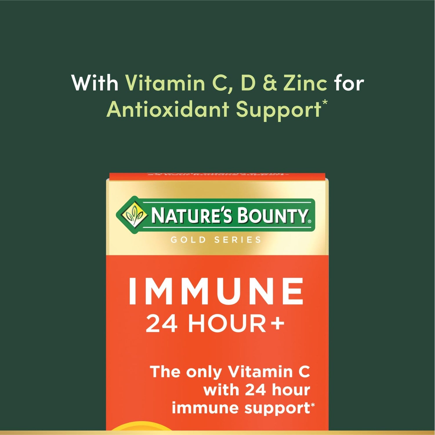 Nature's Bounty Immune 24 Hour +, 2 Softgels per Day, 50 Count