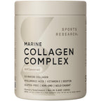 Sports Research® Marine Collagen Peptides Dark Chocolate (15oz) | 10g Wild Caught Marine Collagen per Serving | Protein Powder w/ Vital Amino Acids for Hair, Skin, & Joint Support