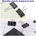 Large Binder Clips 2 Inch (72 Pack), Extra Large Binder Clips Big Paper Clamps Giant Clips for Office and Home Supplies, Black