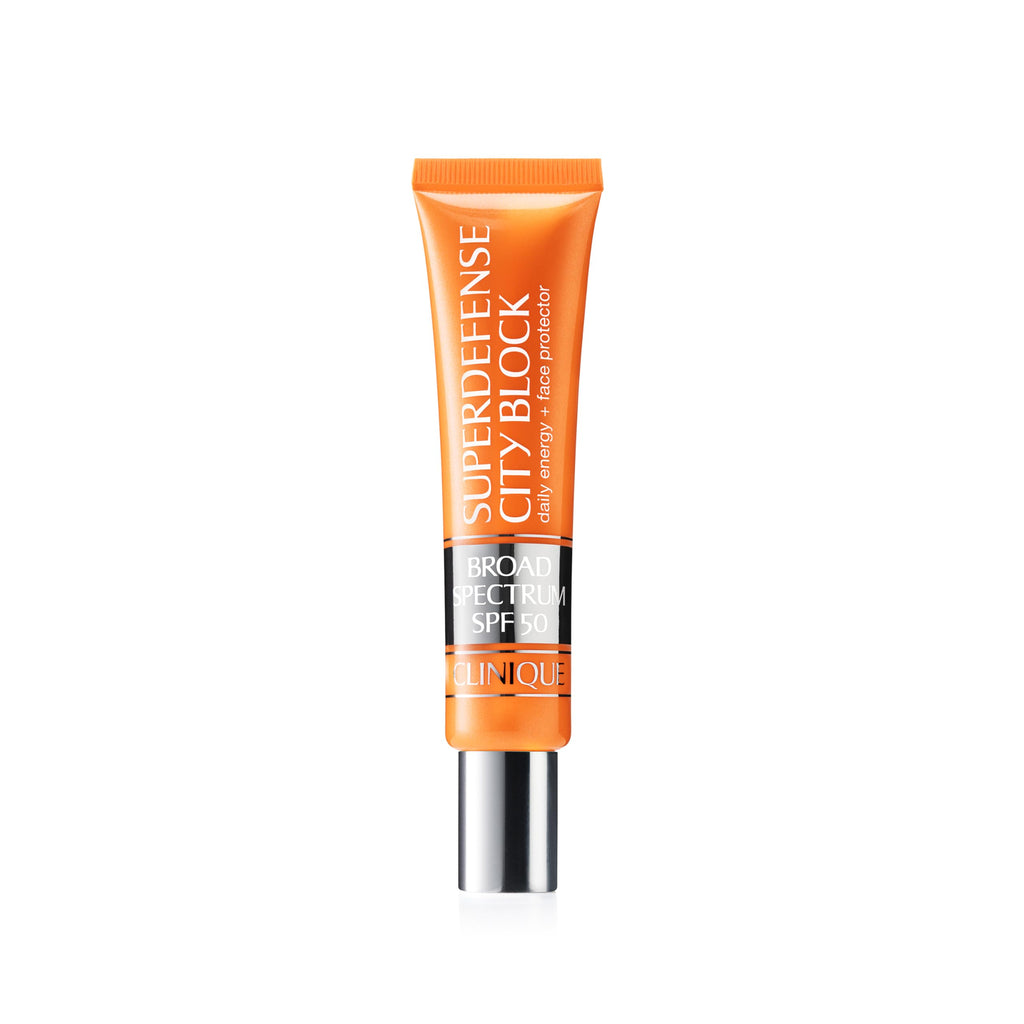 Buy now Clinique Superdefense City Block Oil Free Broad Spectrum SPF 50 Daily Energy + Face Protector | Sheer, Weightless Makeup Primer + Sunscreen, 1.4 Fl Oz at indiglob india