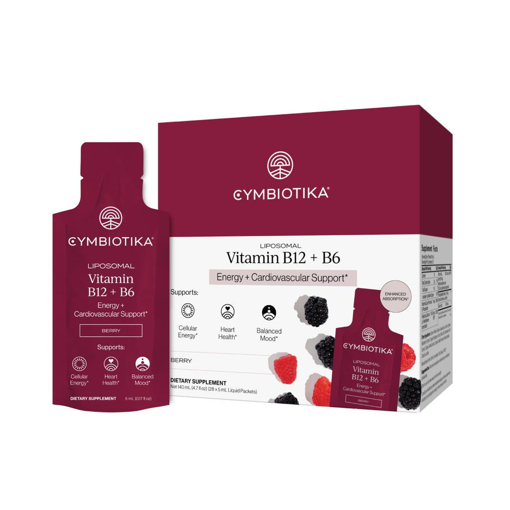 CYMBIOTIKA Liposomal B12 + B6 for Energy, Brain & Nerve Support