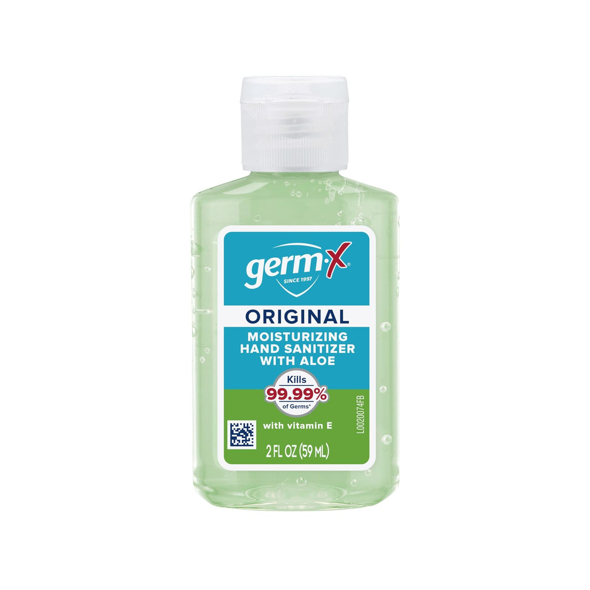 Germ-X Original Hand Sanitizer, 2 Fl Oz (Pack of 24), Less Drying Moisturizing Gel with Aloe and Vitamin E, No Rinse Formula, Bulk Mini Travel Size for On-The-Go