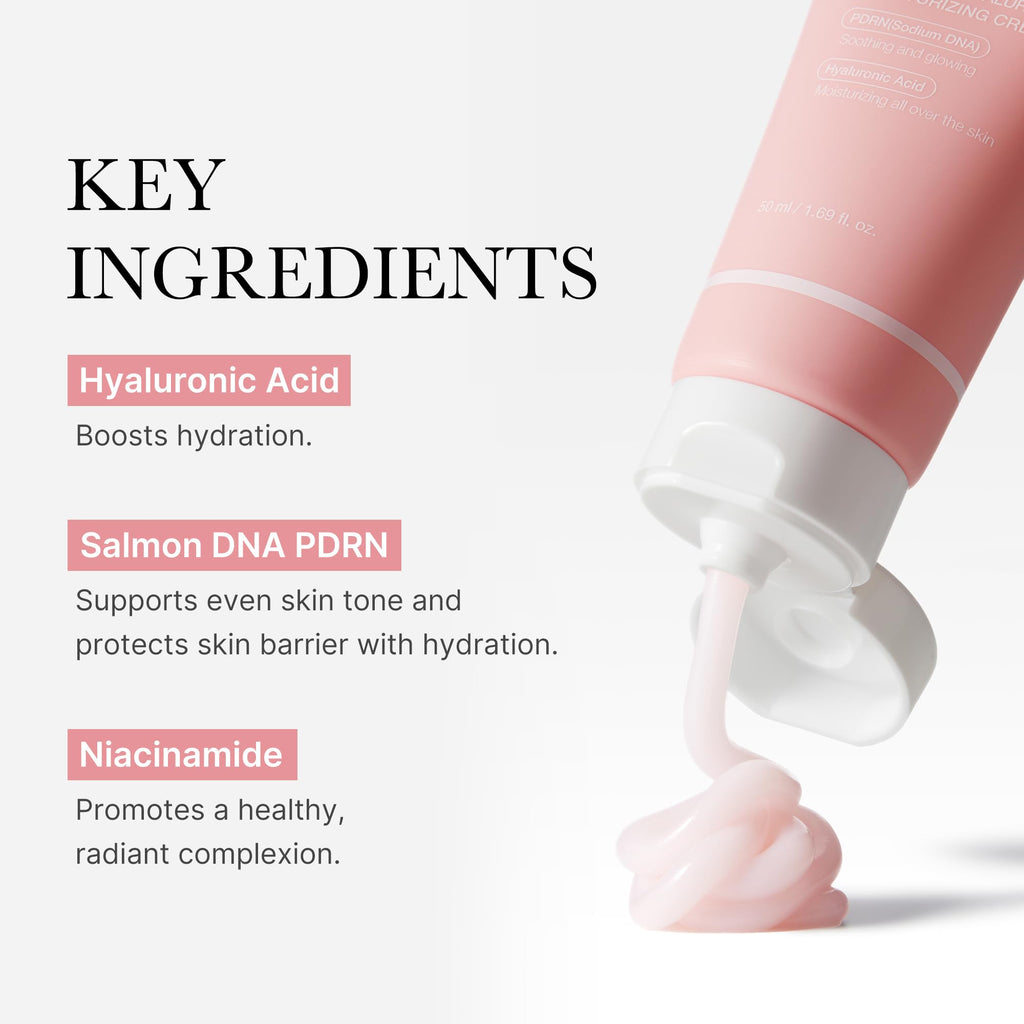medicube Salmon DNA PDRN Pink Hyaluronic Moisturizing Cream | Blemish Relief, Hydration & Elasticity Care - For the Look of Uneven Skin Tone & Pores, Korean Skincare, 1.69 fl. oz.