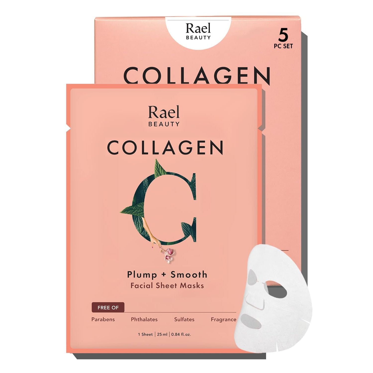 Buy now Rael Face Mask Skin Care, Vitamin C Face Masks - Bamboo Facial Sheet Mask, Korean Skincare, with Brightening Vitamin C Serum and Fruit Extracts, All Skin Types (Vitamin C, 5 Sheets) 5 Count (Pack of 1) Collagen at indiglob india