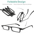 Buy now Case Upgrade-Ultra-light and Thin Foldable Reading Glasses Folding Readers for Men Women Compact Portable Rectangle Eyewear Case (Black, 2.0) at indiglob india