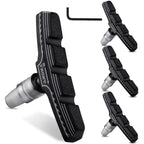 Hapleby 4PCS Premium Bike Brake Pads, Professional Mountain Bicycle V-Brake Pads, Bike Brake Blocks Kit, for Free Hex Wrench