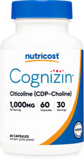 Nutricost Cognizin Citicoline (CDP-Choline) 1000mg, 60 Capsules, Vegan
